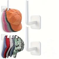 Hat Rack for Baseball Caps - Adhesive Hat Hooks for Wall Hat Hanger Storage Cap Organizer No Drill