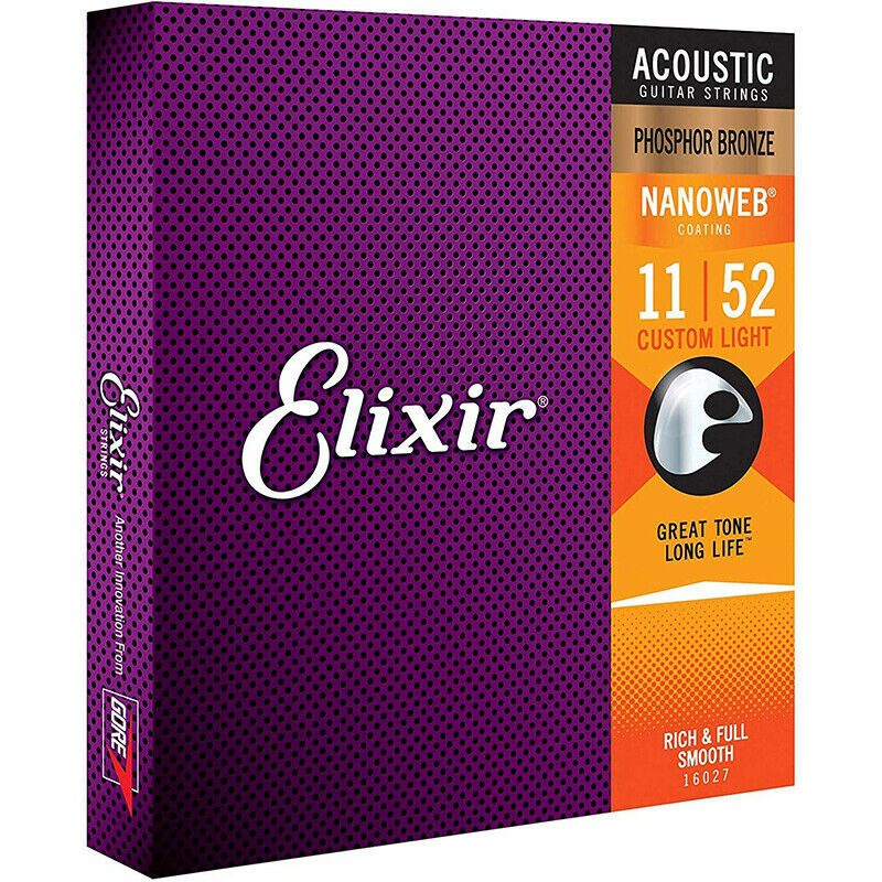 Dây đàn guitar acoustic Elixir Nanoweb Phosphor 16002 16027 16052 16077 16102