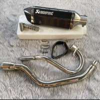 HONDA CRF150L XR150L XR125 KLX150/140 WR155 AKRAPOVIC FULL SYSTEM EXHAUST PIPE (PLUG AND PLAY)