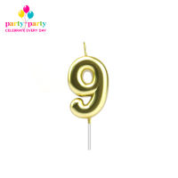 Party! Party! Cake Topper Candle - Number (Gold) - 1 pc.