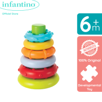 Infantino Rock N Stack Rings | Sensory Developmental Toy | 6 months+ | BPA-Free