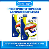 i-tech Photo Top A4 Cold Laminating Glossy & Matte Film 80 Microns 20 Sheets Laminating Film To Protect Images From Scratching Good For Home Or Office Used