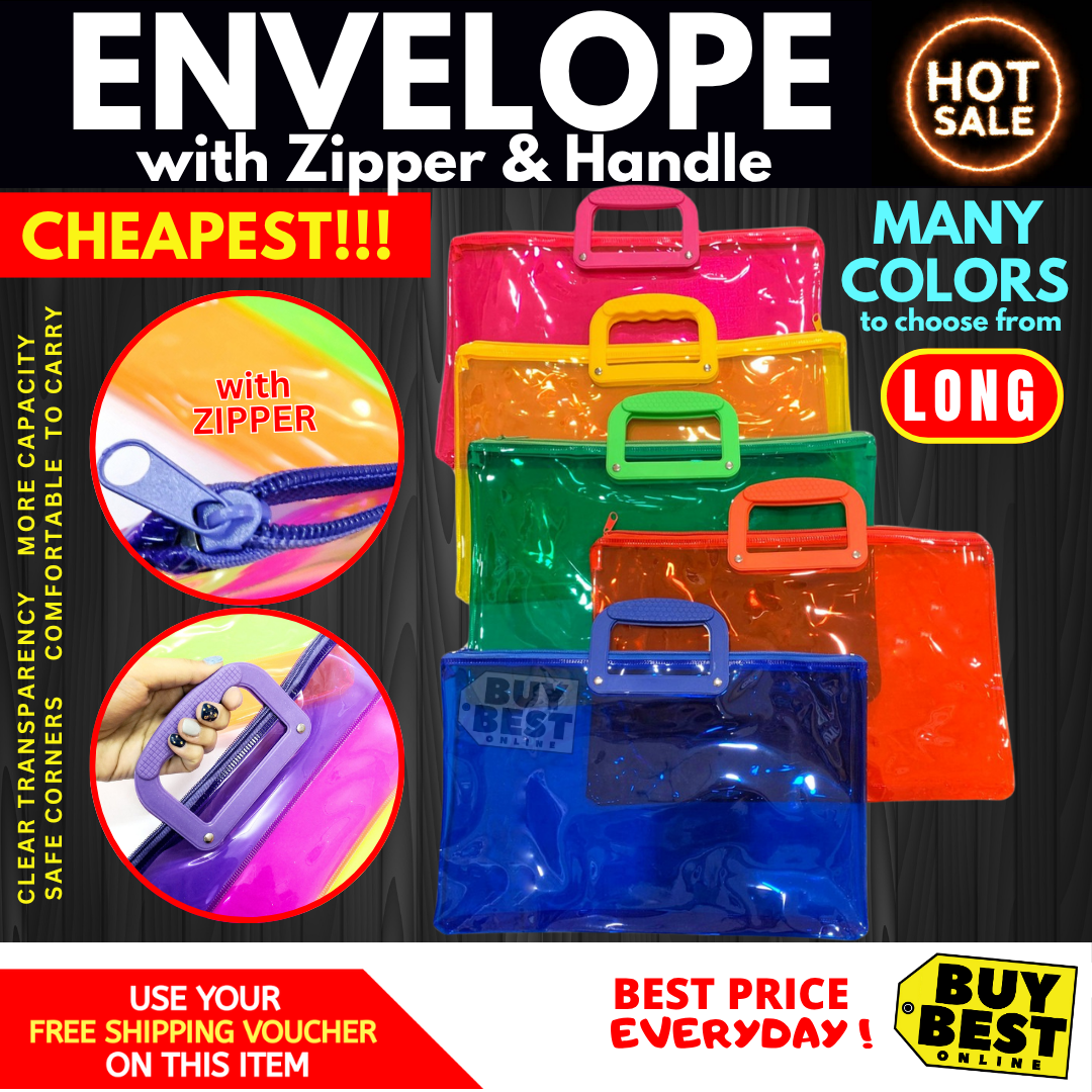 Plastic Envelope with Zipper & Handle
