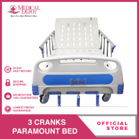 3 Cranks Paramount Medical Bed with Leatherette foam and Iv pole
