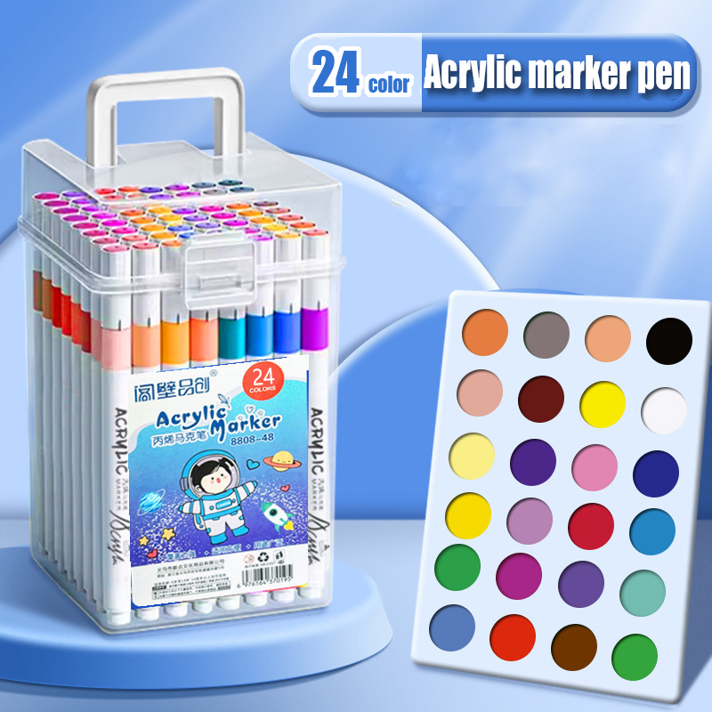 80 Colors Acrylic Marker Pen Set Color Marker Set Colored Pen Color Pen Coloring Set Highlighter Pen School Supplies Set