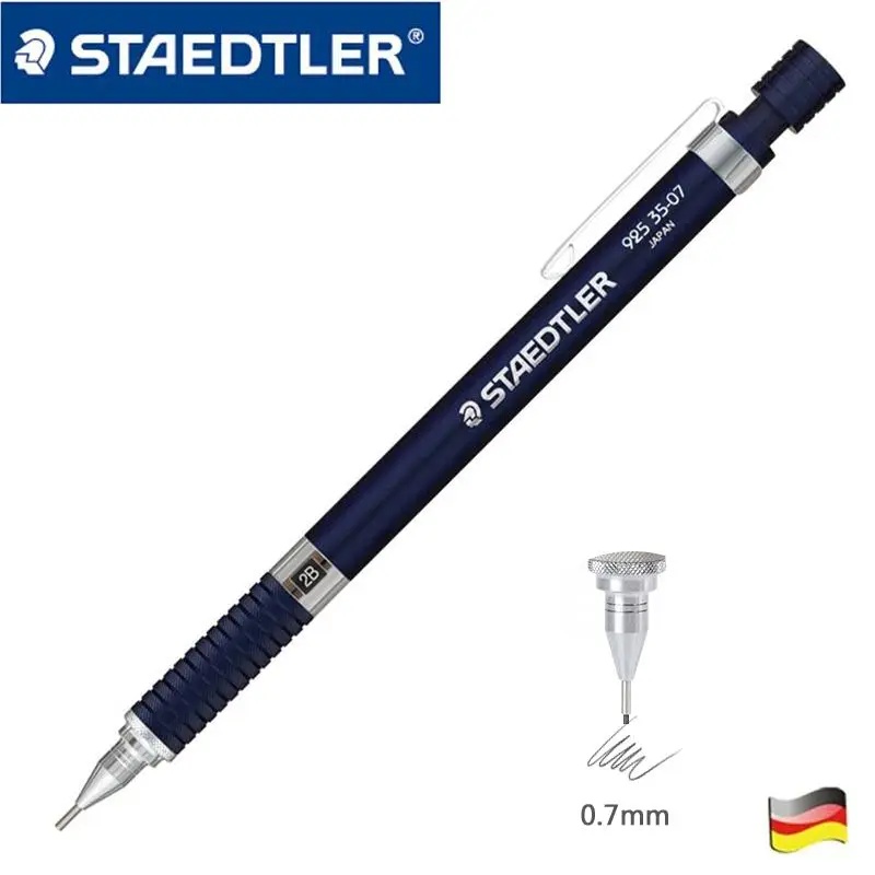 Staedtler 925/935 Metal Mechanical Pencil 0.3/0.5/0.7/1.3/2.0mm Low Center of Gravity Anti-Break Lead for Pro Sketching&Drafting