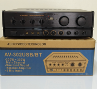 FTstar AV302 Amplifier AV-302 USB/BT 300W X 2 Amplifier Professional Microphone Mixing Amplifier
