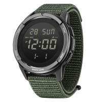 NORTH EDGE TERRAX 50M Waterproof Shockproof Military Digital Watch Outdoor Sports Sturdy Watch For Men 45MM Width LED Display Pedometer Relo For Men Watch