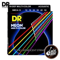 DR NMCA-12 Hi-Def NEON Multi-Color K3 Coated Custom Medium Acoustic Guitar Strings 12-54 (12 16 24 32 42 54)