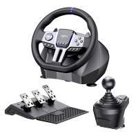 PXN V9 2nd Gen with HALL EFFECT PEDALS Racing Car Simulation 270/900 degree Racing Steering Wheel with 3-pedal Pedals Shifter PC/Laptop/P3/P4/Xbx One/Xbx Series/Switch