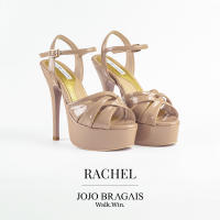 Jojo Bragais Rachel Nude-Glossy 5-Inch High Heels | Pageant Heels | Platform Heels