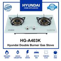 Hyundai HG-A403K Built-In Hob Whirlwind Burner Double Burner Auto Ignition Tempered glass