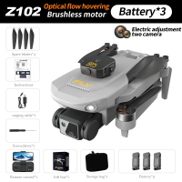 【1-year warranty】Z102 Drones With Camera 8k Original Dual Camera Wide Angle 5G WIFI Optical Flow 360 °Obstacle Avoidance Aerial Photography Foldable Brushless Quadcopter Camera Omnidirectional Obstacle Avoidance Drone Original