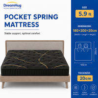 DreamHug 8.1 Inch Memory Foam Spring Mattress Single/Double/Queen/King Size Foam Mattress For Bed Family Size 10 Years Warranty