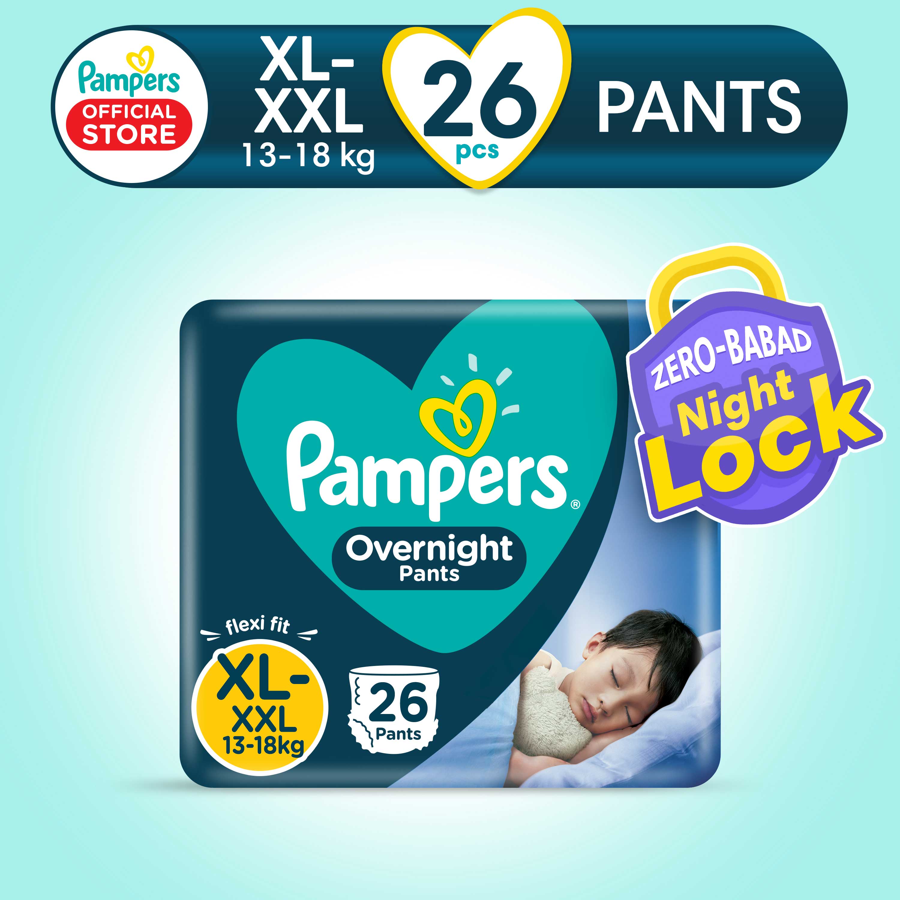Pampers Overnight Pants Diapers XL 26s x 1 pack (26 pcs)