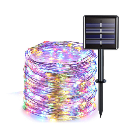Solar String Fairy Lights 12m 100LED Chrismass Light Solar Waterproof Outdoor Garland Solar Power Lamp Christmas Decor