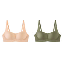 PATIS TESORO 2PCS Seamless Bras for Women Push Up Bra Wireless Sports Bra Comfor Sleep Brassiere Female Lingerie
