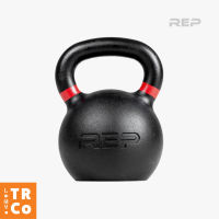 REP Fitness Kettlebell | Cast Iron Gym Weight for CrossFit Strength & Home Workout | Durable Grip Flat Base Color-Coded Handles (6KG to 32KG)