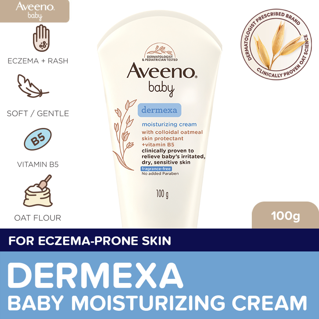 Aveeno Baby Dermexa Moisturizing Cream 100g - Baby Lotion Sensitive Skin Eczema Atopic Dermatitis