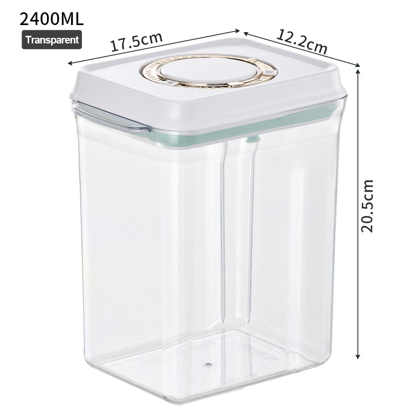 Airtight Milk Powder Container with Scooper Scraper and Cleaning Brush Anti-UV Tight Box Pop lock One press open