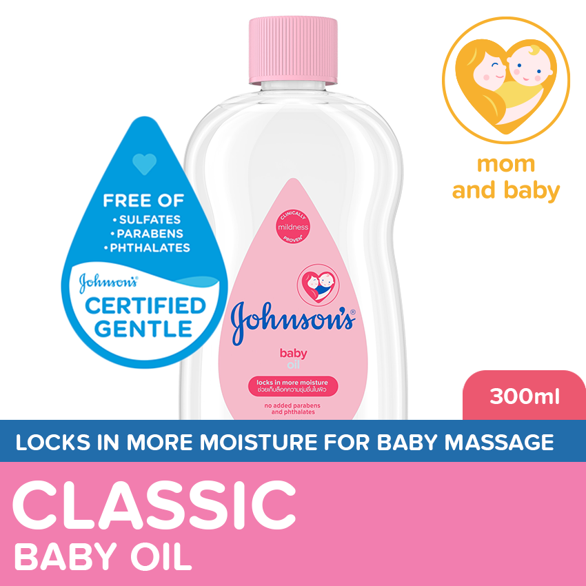 JohnsonS Baby Oil 300ml- Newborn Baby Essentials Baby Care Baby Massage Oil Baby Oil for Newborn