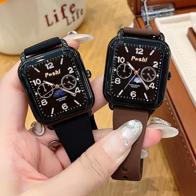 New Square Rubber Ladies Watch Korean Fashion waterproof Women's Student Quartz Watch Jam Tangan Wanita