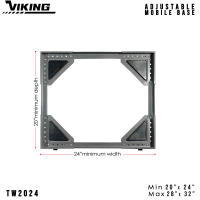 VIKING Appliance Mobile Base Heavy Duty Adjustable All-Metal Frame Twin Wheel w/ Double Brake 300Kg capacity for (Refrigerators Washing Machines and more