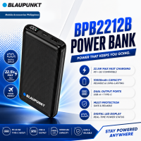 BLAUPUNKT BPB2212B PD22.5W Fast Charging 10000mAh Power Bank USB and USB-C Port