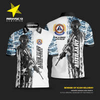 Coast Guard PCG AUXILIARY Saving Lives V2 POLO Mandarin Full Sublimation - Mens Clothing