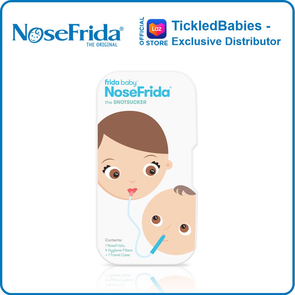 NoseFrida Nasal Aspirator - The Snotsucker w/ Travel Case - - -(nose frida sweden snot sucker baby infant nose cleaner )