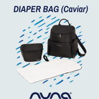 Nuna Diaper Bag with Changing Pad Multiple interior pockets Bag and Pouch -  ( Thunder Caviar Taupe)