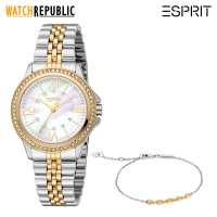 Esprit Paisley Set Two Tone Stainless Steel Analog Watch For Women EES1L466M0085