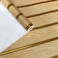 Supermax Modern Wood Grille Design Wallpaper 10M by 45CM PVC Self adhesive Waterproof Wallpaper Fabric Safety Home Decor Wall Covering For Living Rome
