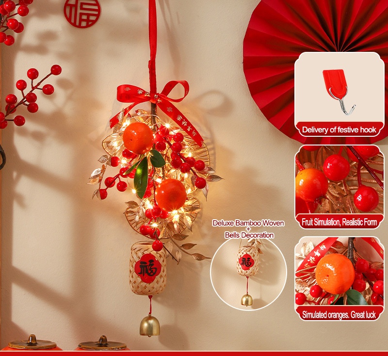 Yo-Fun 2026 New Year Decoration Hanging Pendant Home Wall Decor Chinese Spring Festival Pendant New Year Room Hanging Accessorie Christmas Decor