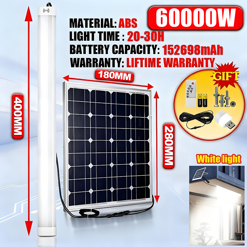 OOKAS Solar Tube Light Outdoor LED Remote Control Auto Sensor IP67 Waterproof High Brightness Solar Panel Solar Light solar lights with solar panel solar light outdoor waterproof ceiling light lights for ceiling