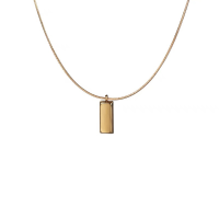 MONIKO Silver brick minimalist mens necklace with fashionable design snake bone chain