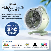 Shark FlexBreeze HydroGo Cordless Misting Fan | Portable Fan with Up to 3°C Cooling Ultra-Fine Mist & Up to 12-Hour Runtime