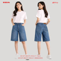 Bobson Japanese Ladies Basic Denim Bermuda Short 200127 (Medium Shade)