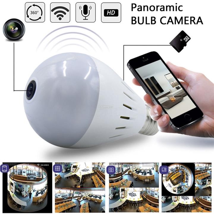 LODI 8.0 " CCTV IP Panorama Camera H220L 360 Degree Spy Light Bulb