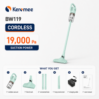 KEROMEE BW119 Cordless Vacuum Cleaner Rechargeable 2-in-1 Handheld Stick Vacuum for Home Car Pet Hair Floor Carpet