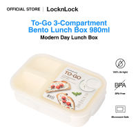 LocknLock To-Go Lunch Box with Dividers and Sauce Container | Bento Box for Kids and Adults
