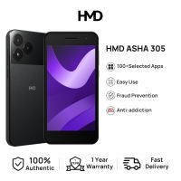 【New】HMD Asha 305 Lite Smartphone| AOSP Android OS Easy-Use |Fraud-Prevention| Anti-addiction makers of Nokia