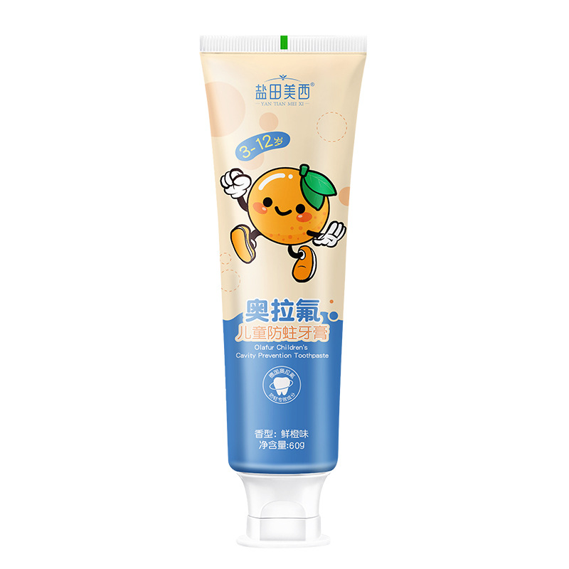 Baby Fruit Toothpaste Mothproof Whitening Toothpaste for Kids Strawberry Orange Flavor