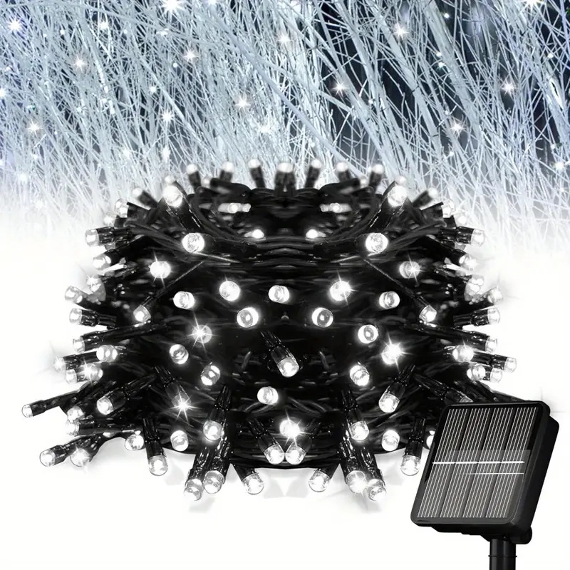 12M Solar Christmas Light Outdoor Waterproof LED Strng Lights Party Outdoor Christmas Decorate Garden Yard Decoration