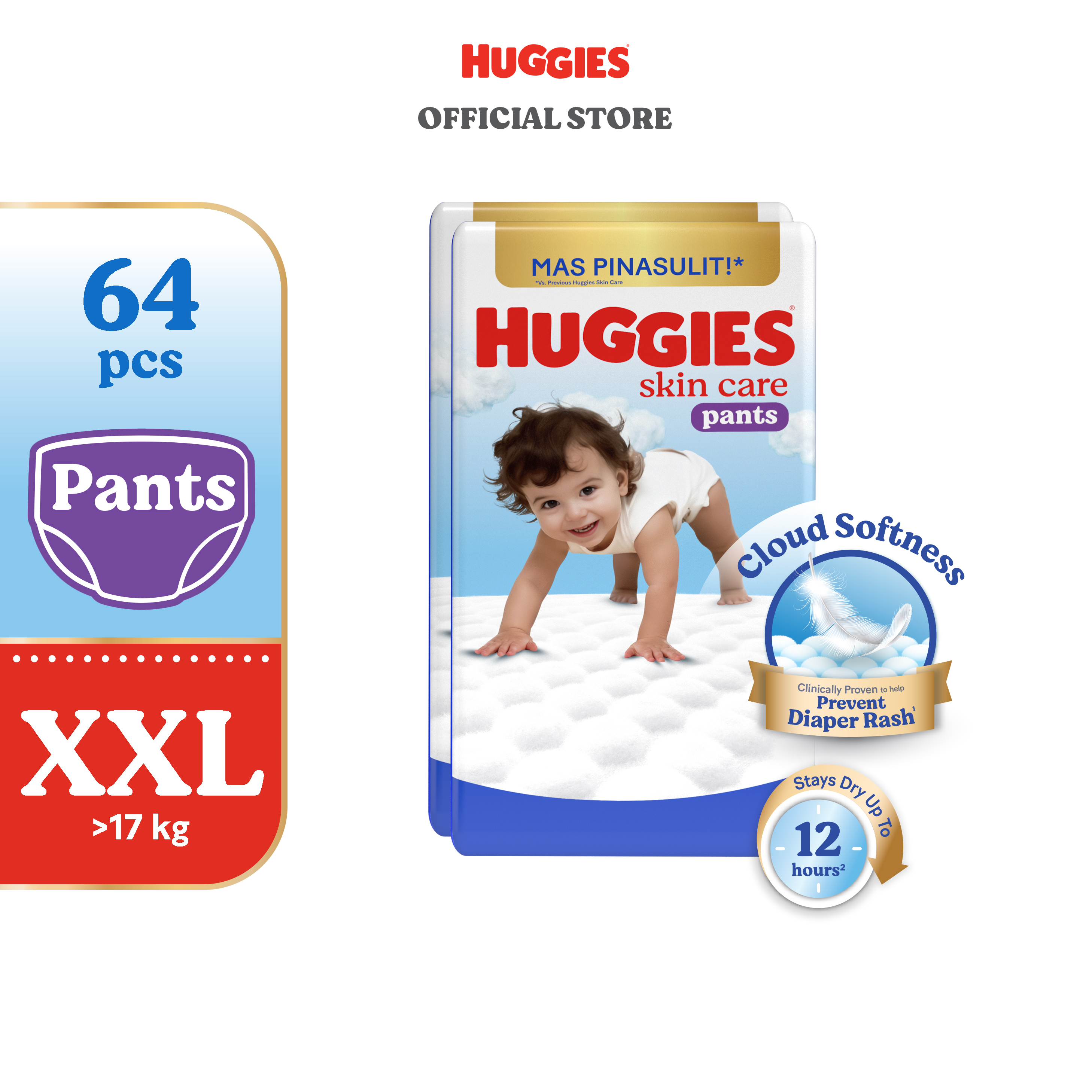 Huggies Skin Care Pants XXL - 64 pcs