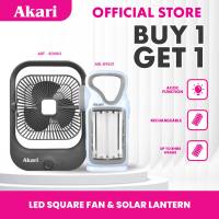 Akari   8″ Rechargeable Eliptical Fan w/ LED + AKARI ARL-K9821 Solar Energy Light and Lantern