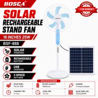 BOSCA 16 Inch 12v DC Standing Solar Powered Outdoor Rechargeable Solar Electric Fan With Solar Panel And Battery USB Charging and LED Lighting BSF-888 BSF-999.