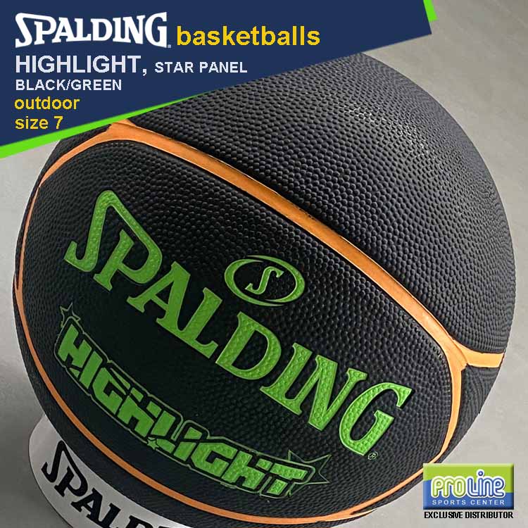 Spalding NBA Highlight Outdoor Basketball Ball Black