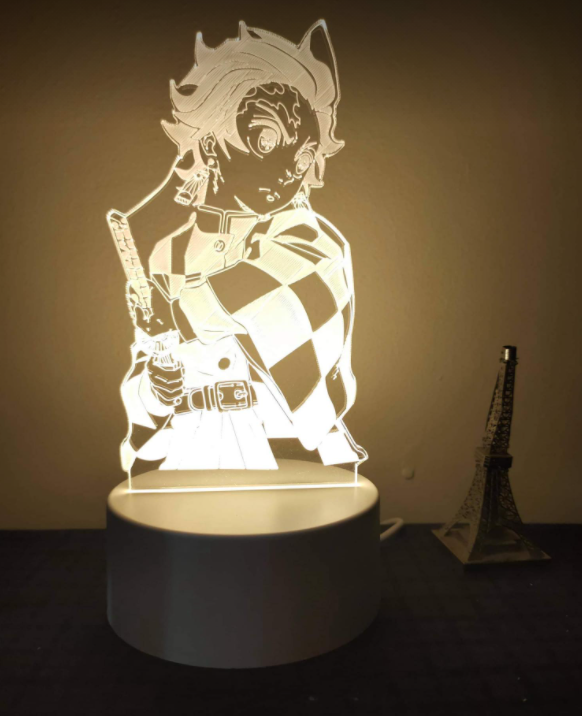 Anime Detective Conan Goku Tanjiro Demon Slayer Ultraman 3D Acrylic LED Lamp Night Desk Lamp gifts