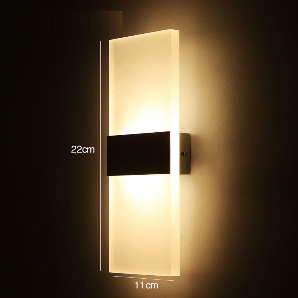 【presale】LED Wall Lamp Bedroom Bedside Lamp Acrylic Wall-mounted LED Modern Aisle Balcony Wall Light Decoration Warm Light